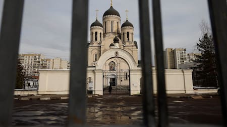 Iglesia del Icono de la Madre de Dios, donde se espera que se celebre el servicio para Alexéi Navalny. Foto: Reuters