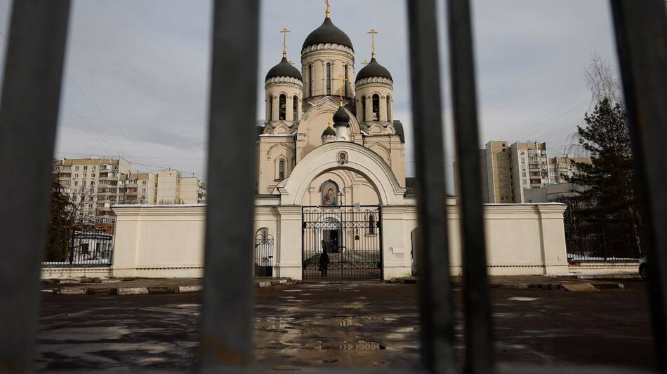Iglesia del Icono de la Madre de Dios, donde se espera que se celebre el servicio para Alexéi Navalny. Foto: Reuters