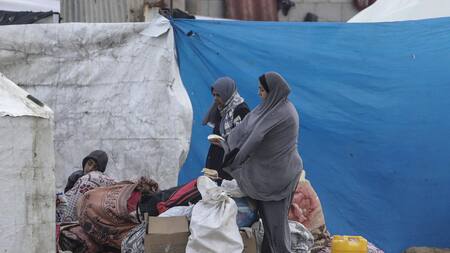 Continúa el conflicto en la Franja de Gaza, campo de refugiados. Foto: EFE.