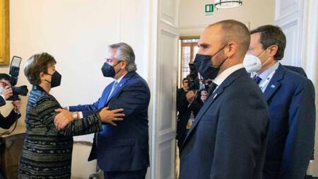 Deuda, FMI, Kristalina Georgieva, Alberto Fernández y Martín Guzmán, NA