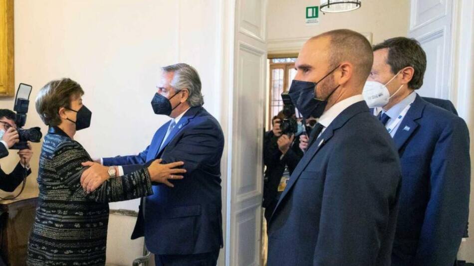 Deuda, FMI, Kristalina Georgieva, Alberto Fernández y Martín Guzmán, NA