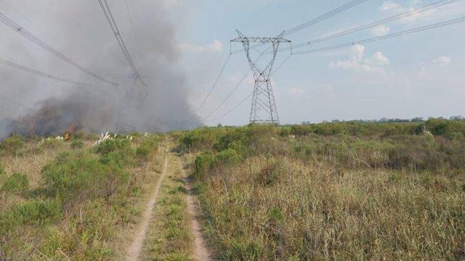Incendio que generó el apagón masivo en el país.