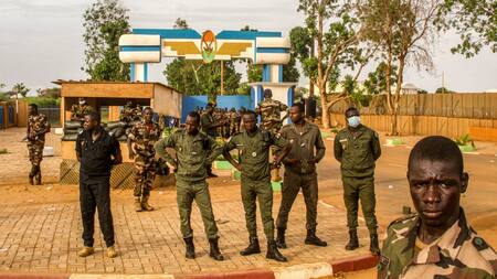 Manifestaciones en Níger contra Francia. Foto: Reuters.