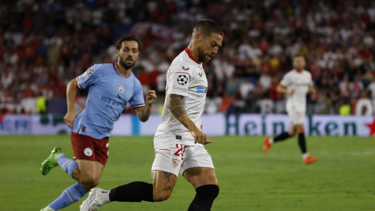 Papu Gómez, Manchester City vs Sevilla, Champions League. Foto: REUTERS