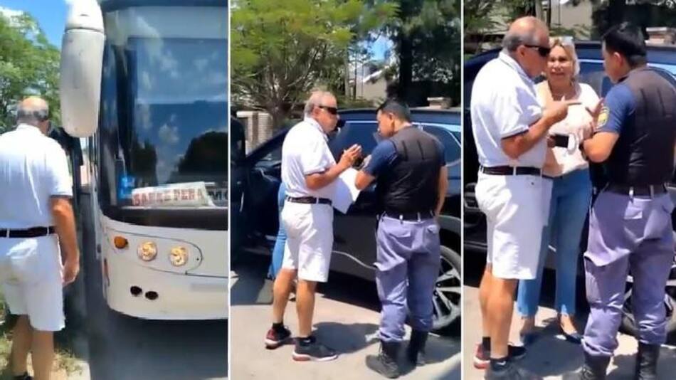 El esposo de una diputada nacional maltrató a un policía. Foto: Captura video