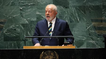 Lula da Silva en la 78° Asamblea de la ONU. Foto: Reuters.