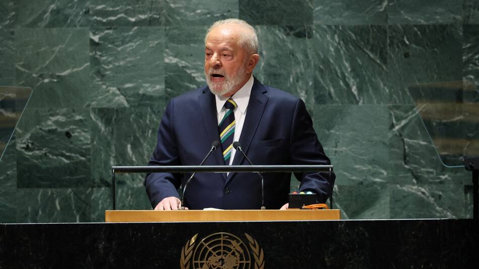 Lula da Silva en la 78° Asamblea de la ONU. Foto: Reuters.