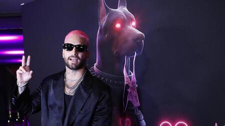 Maluma en la presentación de su nuevo disco The Love and Sex Tape. Foto: EFE.