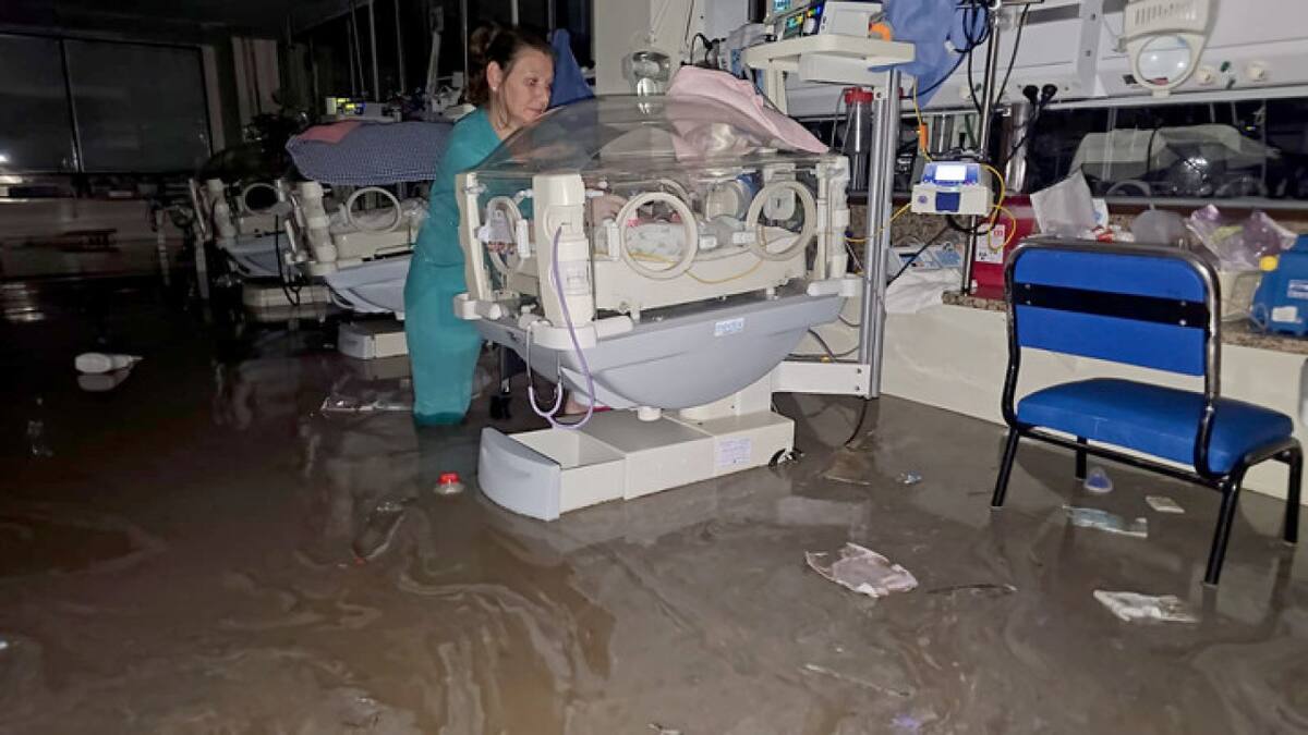 Inundaciones en Bahía Blanca. Foto: X / @FlavioBuccino.