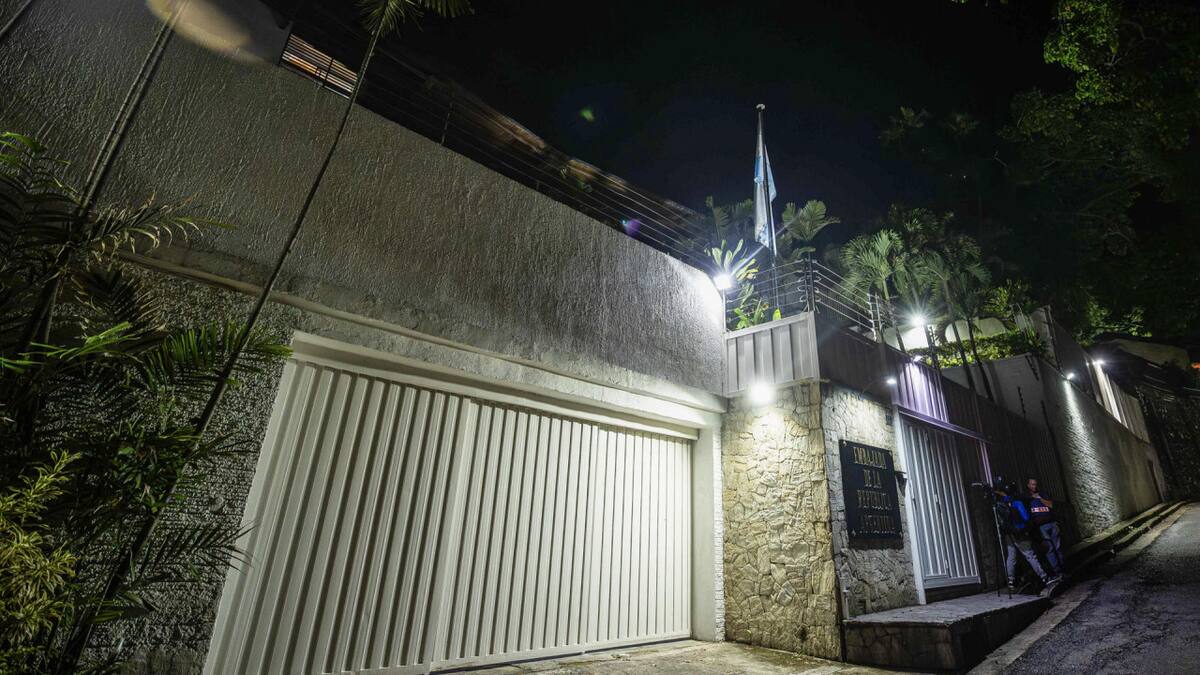 La Embajada de Argentina en Venezuela. Foto: EFE.