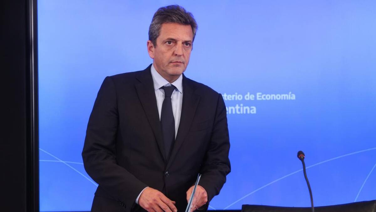 El ministro de Economía, Sergio Massa, durante el anuncio de las nuevas medidas. Foto NA: