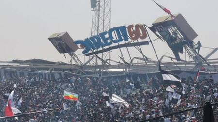 Colapsó parte de una tribuna de Colo Colo en Chile
