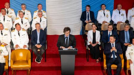 El presidente Javier Milei en el Colegio Militar de la Nación. Foto: Presidencia.