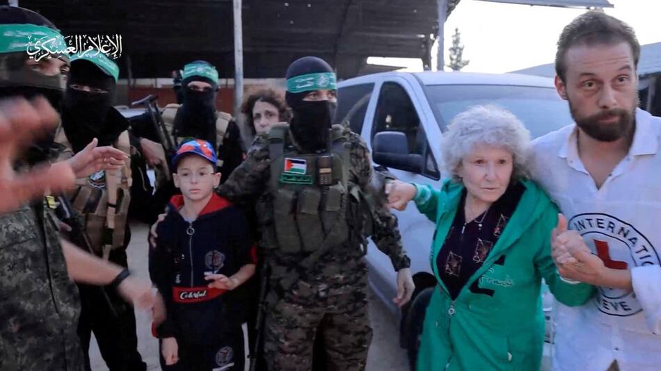 Rehenes israelíes de Hamás. Foto: Reuters.