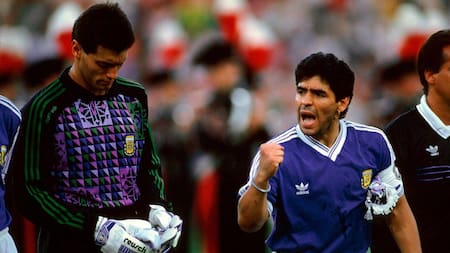 Maradona en el Mundial de Italia 90.