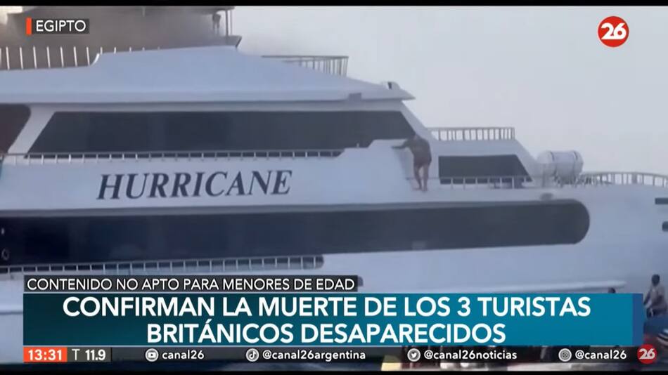 Incendio del yate en Egipto.