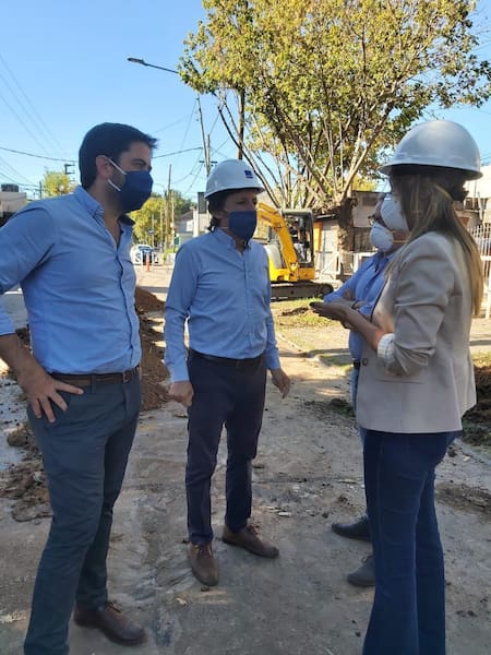 Malena Galmarini recorrió obras en San Miguel junto a intendente Méndez