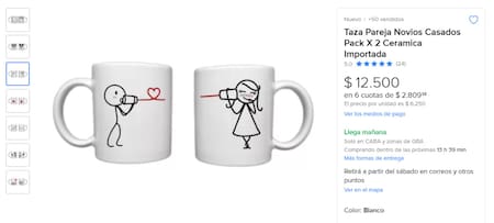 Regalos para San Valentín. Foto: Mercado Libre.