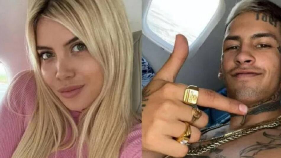 Wanda Nara y L-Gante. Foto NA.