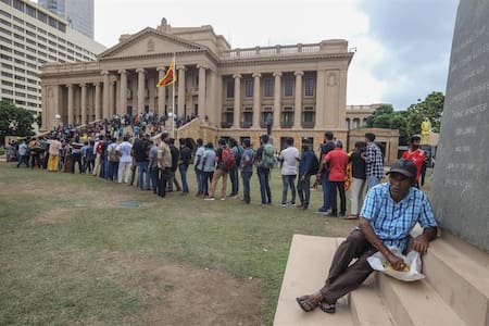 Sri Lanka tras la explosión social. Foto: EFE