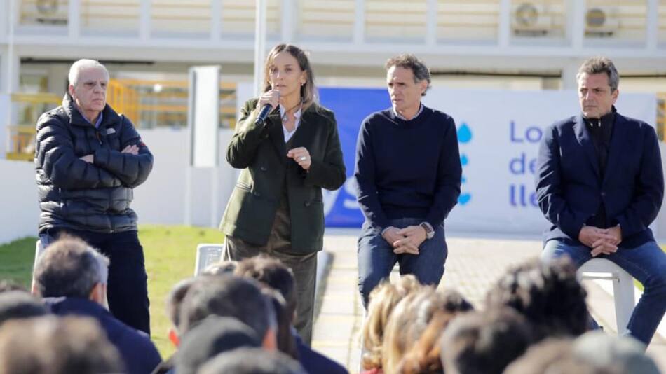 Malena Galmarini, acto de AySA. Crédito: prensa