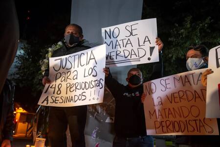 Marcha por la libertad de prensa en México. Foto: EFE