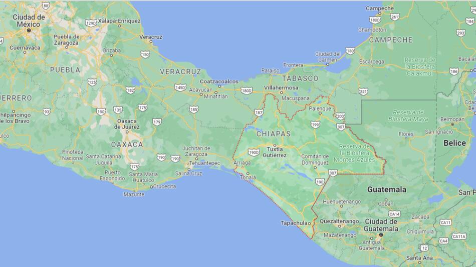 La zona de México donde se produjo el sismo. Foto: Google Maps.