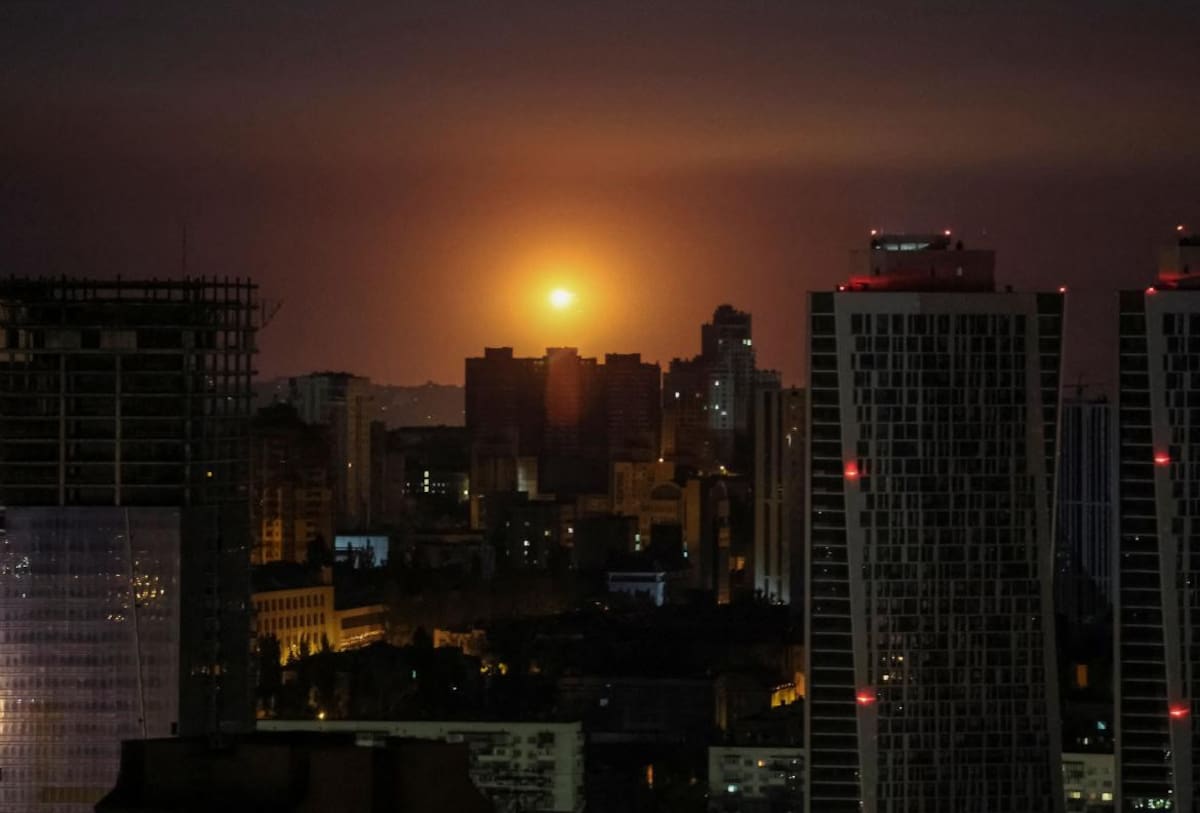 Ataque de drones de Rusia a Ucrania. Foto: Reuters.