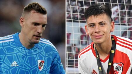 Franco Armani y Claudio Echeverri. Foto: NA.