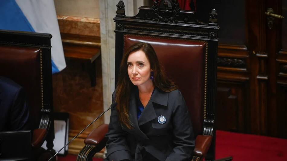 Victoria Villarruel en la sesión del Senado. Foto: NA