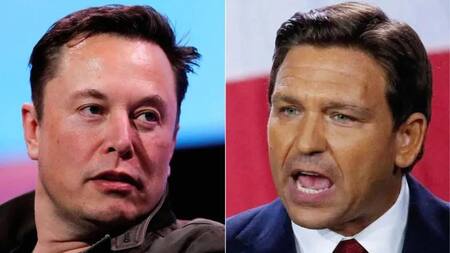 Ron DeSantis y Elon Musk, Estados Unidos. Fotos: Reuters