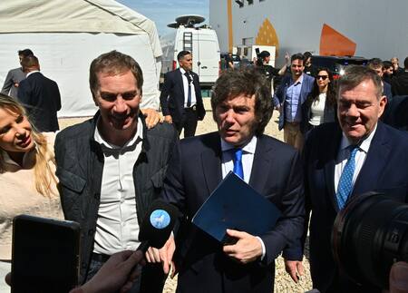 Javier Milei y Diego Santilli.