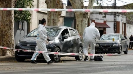 El lugar donde balearon al policía en Rosario. Foto: NA