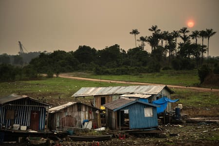 Sequía en Amazonas. Foto: EFE.