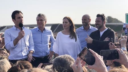 Mauricio Macri y María Eugenia Vidal en Junín, NA