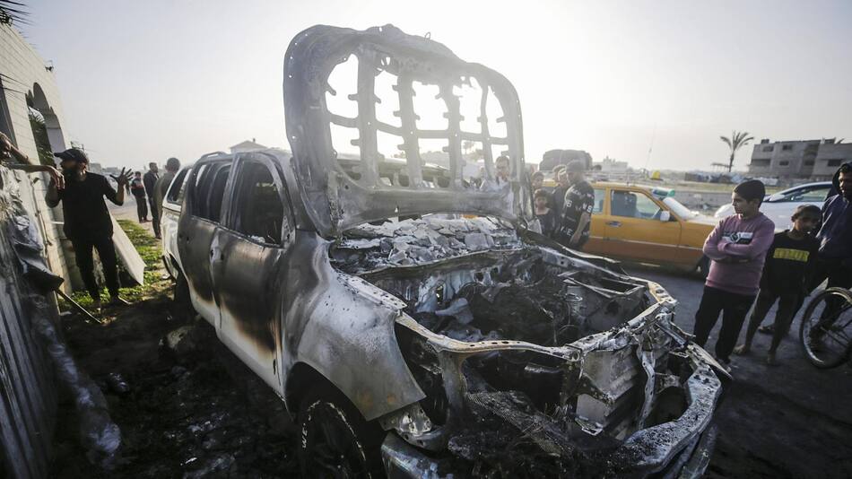 Ataque israelí a integrantes del Word Central Kitchen (WCK) en Gaza. Foto: EFE.