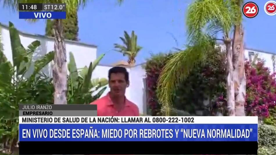 Empresario español, coronavirus en España, Canal 26