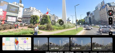 Imágenes históricas en Google Maps. Foto: Captura de pantalla.