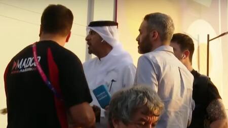 Disturbios con el Pollo Álvarez en Qatar. Foto: captura.