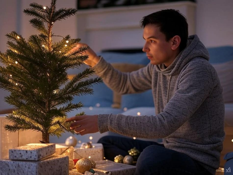 Arbolito de Navidad. Foto: X/Grok.