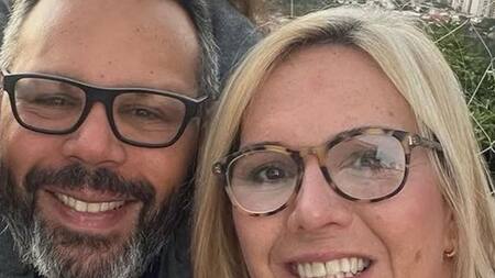 Mariana González, hija de Edmundo González Urrutia, y su esposo, Rafael Tudares.