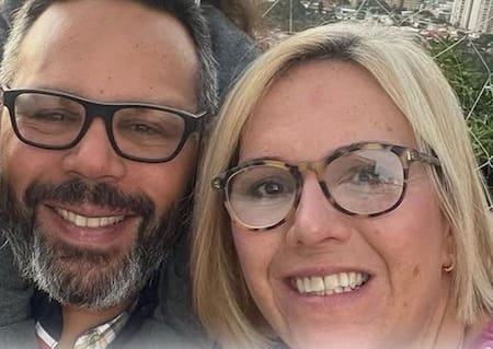 Mariana González, hija de Edmundo González Urrutia, y su esposo, Rafael Tudares.