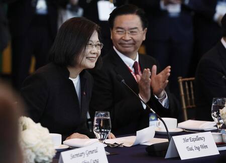 La presidenta de Taiwán, Tsai Ing-wen, en California. Foto: EFE