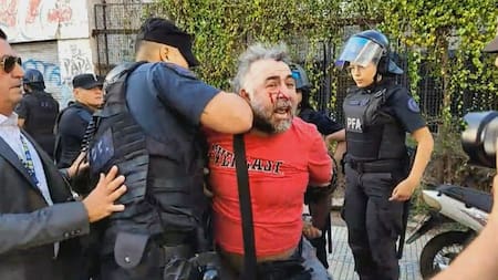 Tensión en el Congreso: atacaron y detuvieron a un camarógrafo durante las protestas por la Ley de Glaciares