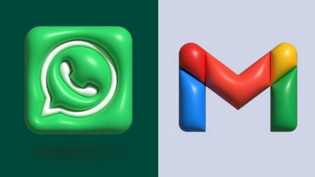WhatsApp y Gmail. Fotos: Unsplash