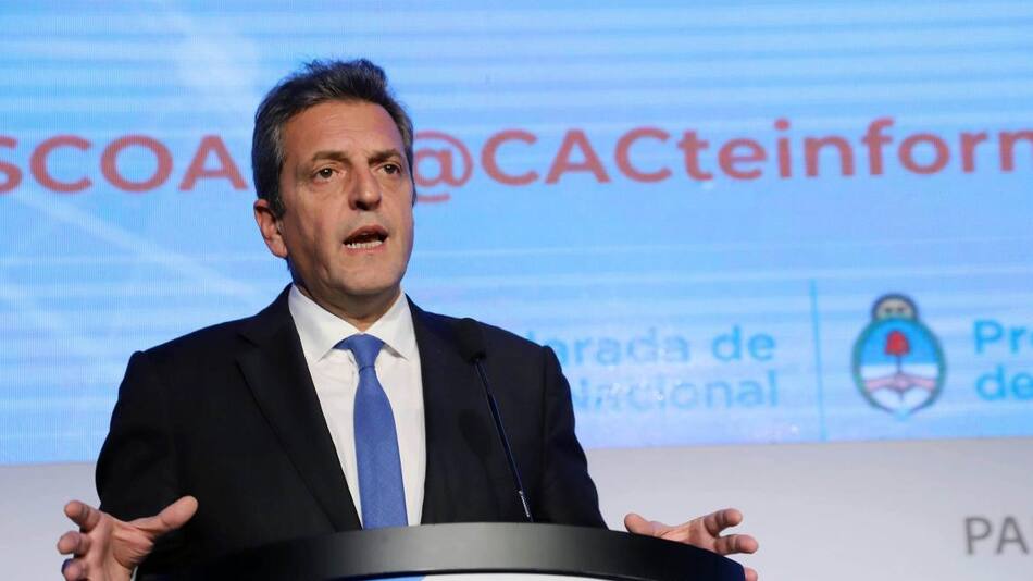 Sergio Massa en el Council of Americas. Foto: NA.