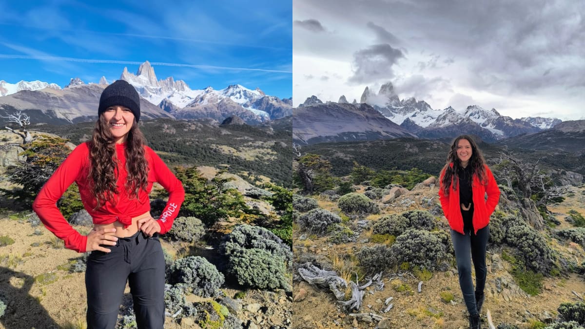 Partió de Venezuela con 2.500 dólares, una mochila y un título universitario. Durante el recorrido trabajó en hostales, hizo dedo por distintos países y descubrió en El Chaltén un lugar donde decidió echar raíces temporales.