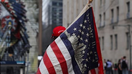 Ceremonia para conmemorar el 22º aniversario de los ataques del 11 de septiembre de 2001. Foto: Reuters.