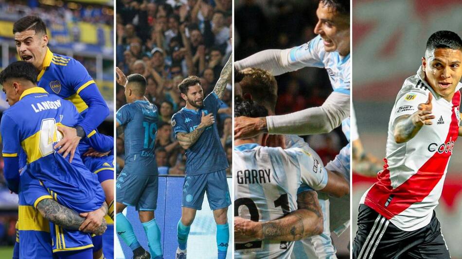 Liga Profesional de fútbol, candidatos a salir campeón. Fotos: NA