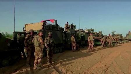 Tropas francesas en Níger. Foto: captura Reuters.